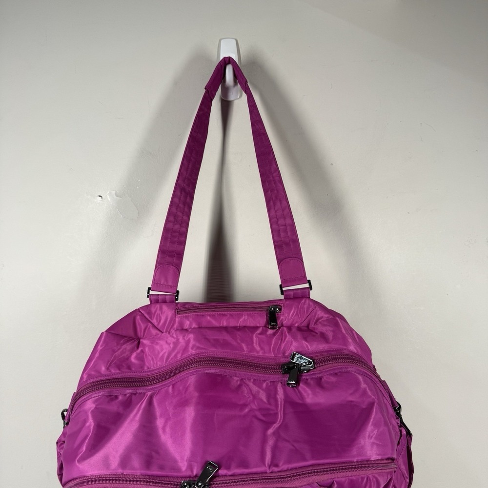 Lug PROPELLER Travel Duffel Bag Orchid Pink Nylon Weekender Carry All On - Picture 5 of 13